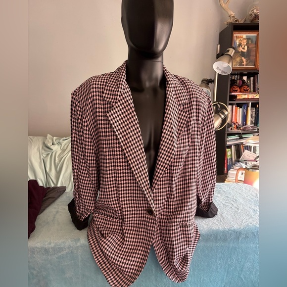 Jackets & Blazers - Women’s Black and Pink Blazer